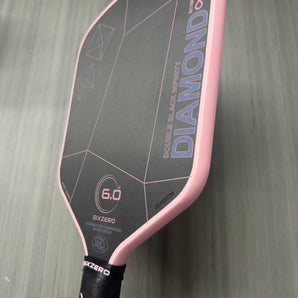 Six Zero Infinity Edgeless Double Black Diamond Control 16mm Pickleball Paddle - Cherry Blossom - USED