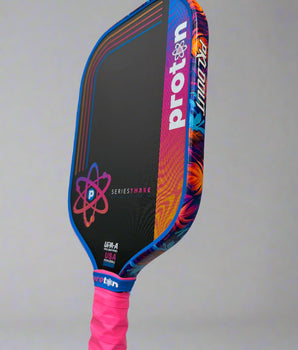 Custom Proton Series Three Pickleball Paddle - Hesacore Grip - Fancy Flamingo