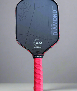 Custom Six Zero Double Black Diamond 16mm Pickleball Paddle - Hesacore Grip - Inferno