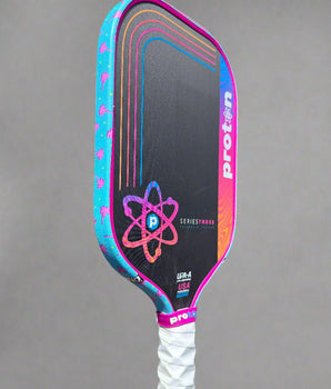 Custom Proton Series Three Pickleball Paddle - Hesacore Grip - Miami Vice - Spinwave Pickleball Inc.