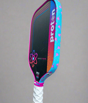 Custom Proton Series Three Pickleball Paddle - Hesacore Grip - Miami Vice - Spinwave Pickleball Inc.