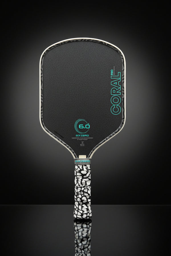 Custom Six Zero Coral Pro 16mm Pickleball Paddle - Panda