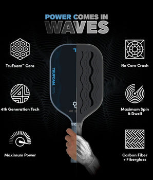 CRBN³ TF Trufoam Waves Hybrid Pickleball Paddle - Spinwave Pickleball Inc.