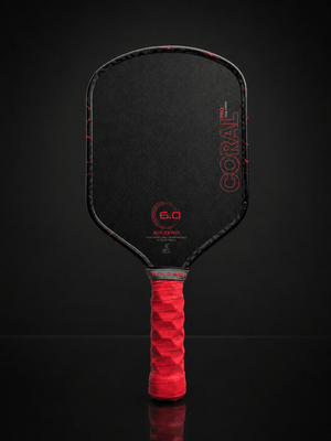 Custom Six Zero Coral Pro 16mm Pickleball Paddle - Firestorm