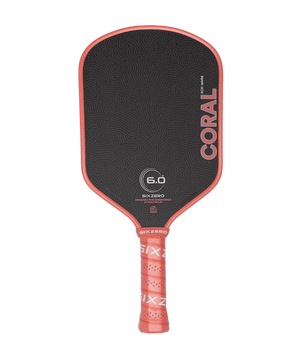 Six Zero Coral Hybrid Pickleball Paddle 16mm - Spinwave Pickleball Inc.