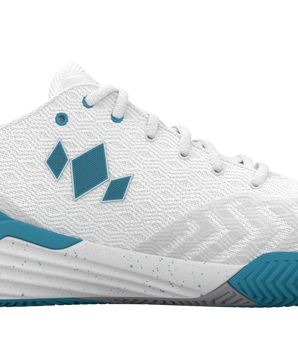 Diadem Court Burst - Women's Court Sneaker - White/Teal