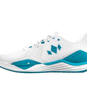 Diadem Court Burst - Women's Court Sneaker - White/Teal