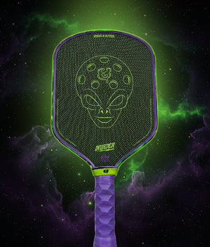 Custom Bread & Butter Invader 16mm Pickleball Paddle - Hesacore - White Noise - Spinwave Pickleball Inc.