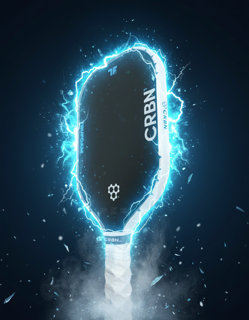 Custom CRBN Wave Genesis - Trufoam Waves Pickleball Paddle - Hesacore Grip - Panda - Spinwave Pickleball Inc.