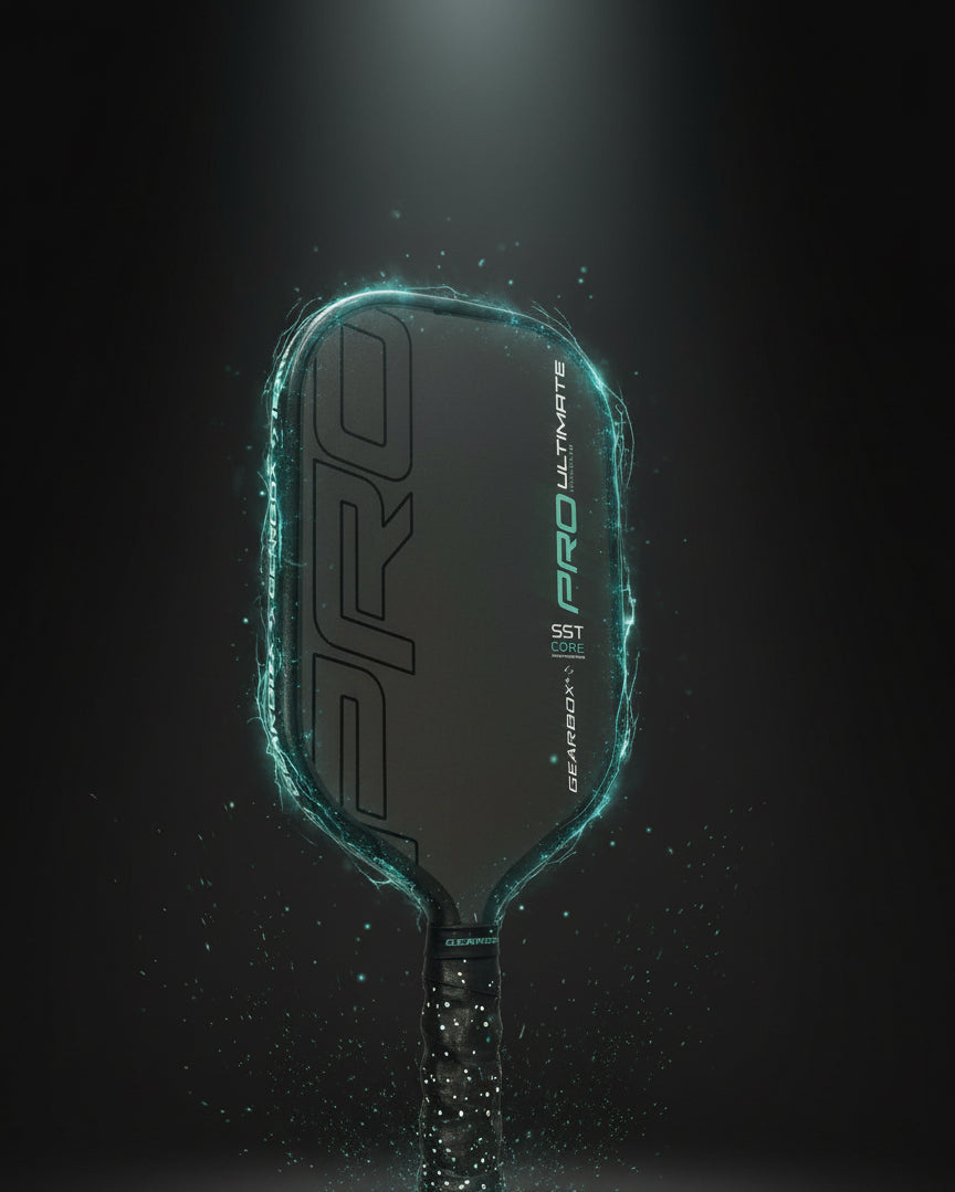 Custom GEARBOX Pro Ultimate Elongated 16mm - Pickleball Paddle - Hesacore Grip - Phantom Menace - Spinwave Pickleball Inc.