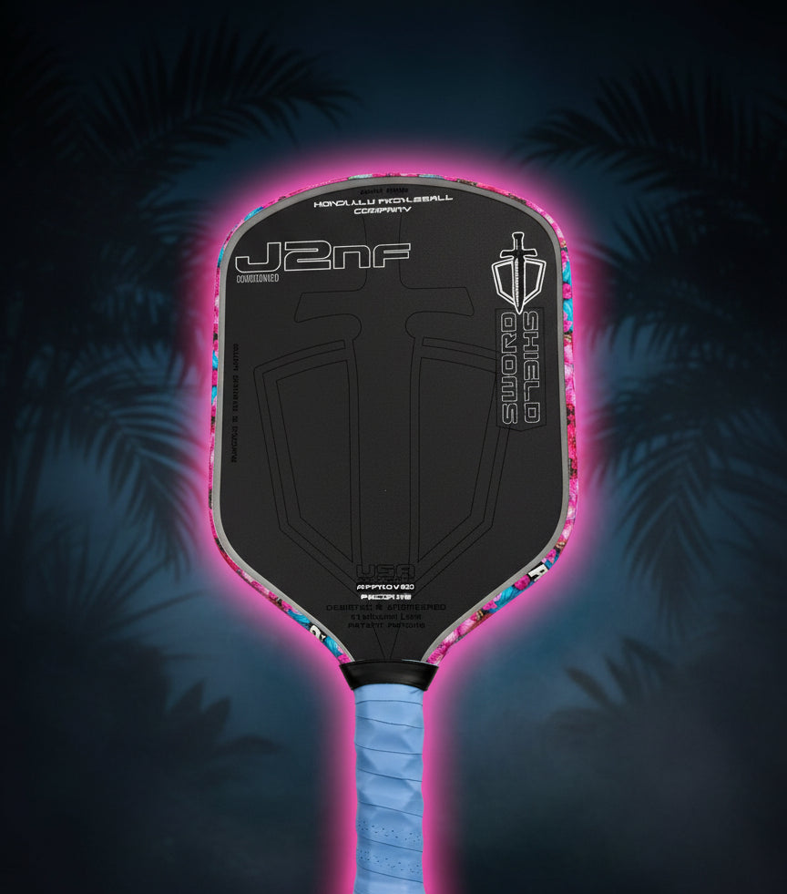 Custom HONOLULU Pickleball Company Sword & Shield J2NF - Aloha - Spinwave Pickleball Inc.