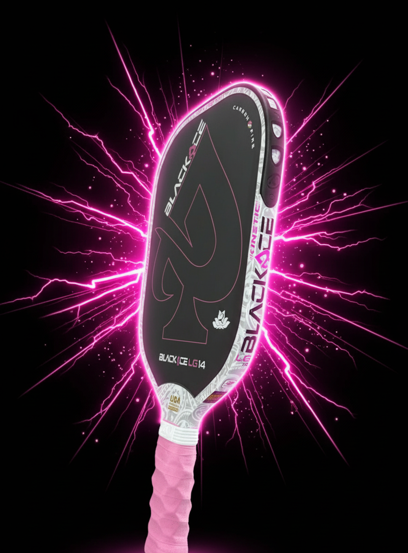Custom ProKennex Black Ace LG 14mm Pickleball Paddle - Hesacore Grip - Elbow Relief - Spinwave Pickleball Inc.