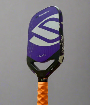 Custom Selkirk Luxx InfiniGrit 19mm Pickleball Paddle - Hesacore Grip - Purple Haze
