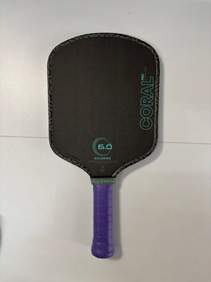 Six Zero Coral Pro 16mm Widebody Pickleball Paddle — Spinwave Certified Pre-Owned (Mint)