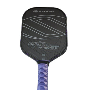 Custom Selkirk Vanguard Control Epic lightweight Pickleball Paddle - Hesacore Grip - Purple Camo