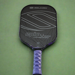 Custom Selkirk Vanguard Control Epic lightweight Pickleball Paddle - Hesacore Grip - Purple Camo