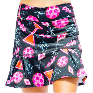 Pickleball Bella Martini 2-4-1 Happy Hour Drop Pleat Skort