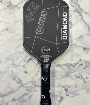 DEMO Elongated Six Zero Double Black Diamond Control Pickleball Paddle 15mm - Spinwave Pickleball Inc.