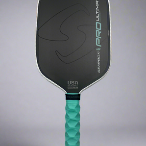 Custom GEARBOX Pro Ultimate Elongated 16mm - Pickleball Paddle - Hesacore Grip - White Carbon