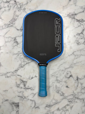 Honolulu Pickleball Company Sword & Shield J2CR Blue Blackout Pickleball Paddle — Spinwave Certified Pre-Owned (Mint)