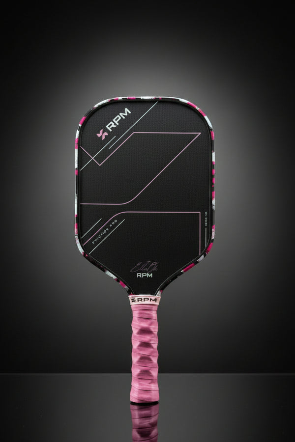 Custom Ella Oh RPM Friction Pro V2 Elongated 16mm Pickleball Paddle — Wipeout