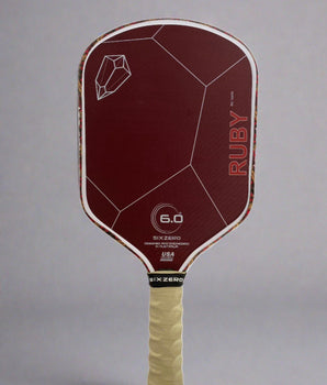 Custom Six Zero Ruby Pickleball Paddle - Hesacore Grip - Rock 'n Skulls