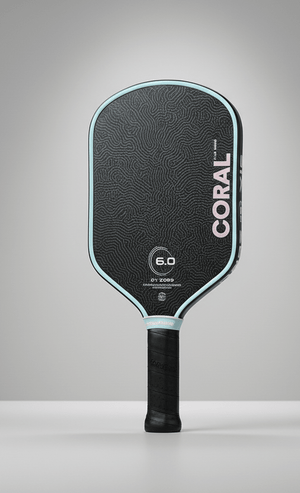 Custom Six Zero Coral Lightweight 16mm Pickleball Paddle - Blackout