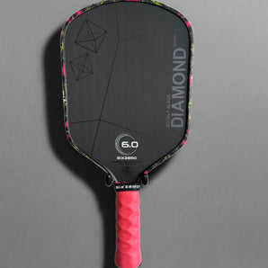 Custom Six Zero Double Black Diamond Control Pickleball Paddle 16mm - Hesacore Grip