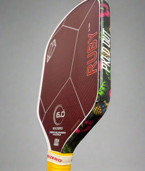 Custom Six Zero Ruby Pickleball Paddle - Hesacore Grip - Hawaii Gold