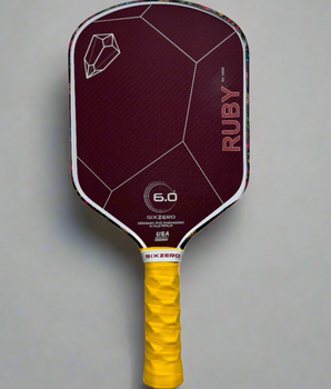 Custom Six Zero Ruby Pickleball Paddle - Hesacore Grip - Hawaii Gold