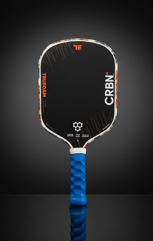 Custom CRBN Trufoam Barrage - Pickleball Paddle - Fire Skulls