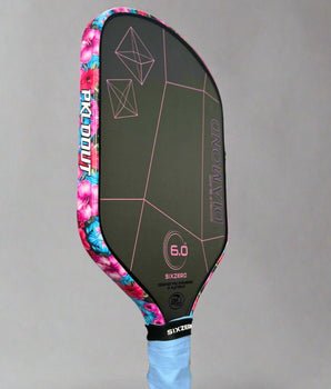 Custom Six Zero Double Black Diamond Control Pickleball Paddle - Hesacore Grip - Aloha