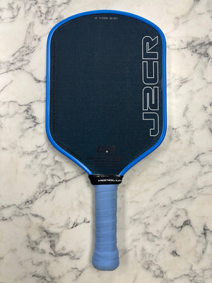 Honolulu J2CR Crystal Blue Grit 16mm Pickleball Paddle — Spinwave Certified Pre-Owned (Mint)