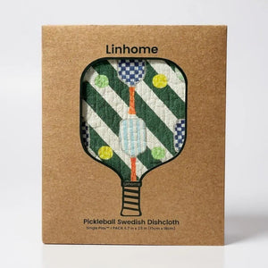 Linhome x Liesel Anne Blue & Green Pickleball Swedish Dishcloth – 1 Pack