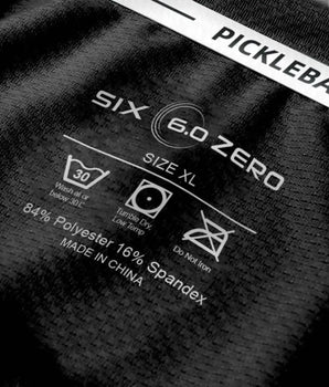 Six Zero Performance Pickleball Shirt (unisex) - Black