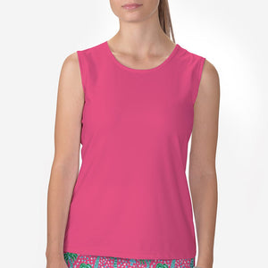 Skort Obsession Sleeveless Crew Neck Top — Pink