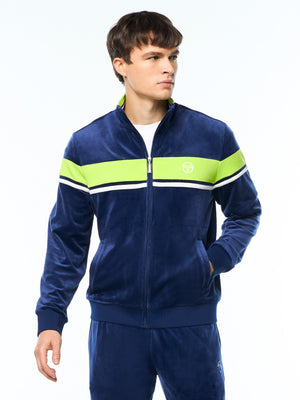 Sergio Tacchini Damarindo Velour Track Jacket — Beacon Blue
