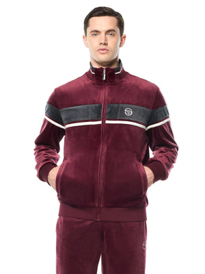 Sergio Tacchini Damarindo Velour Track Jacket — Tawny Port