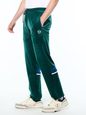 Damarindo Velour Track Pant-Forest Biome