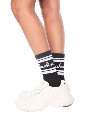 Classico Script Sock-Black Beauty