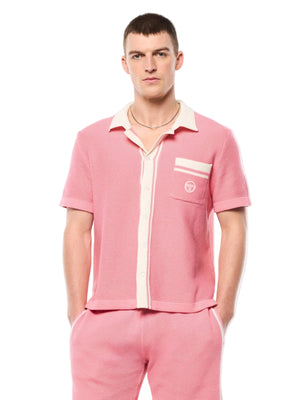 Fratelli Crochet Cabana Polo-Geranium Pink