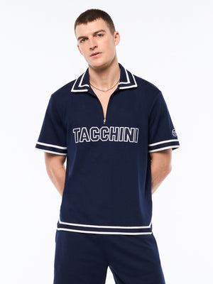 Tito Short Sleeve Polo-Maritime Blue