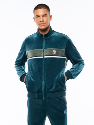 Forato Velour Track Jacket-Mediterranea