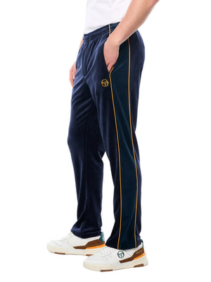 Forato Velour Track Pant-Maritime Blue