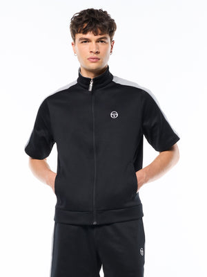 Viscotti Short Sleeve Track Jacket-Black Beauty