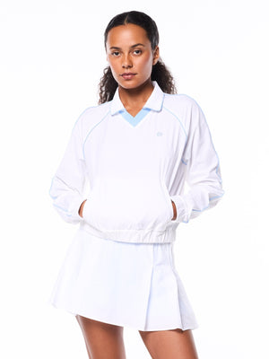 Doni Long Sleeve Polo-Brilliant White
