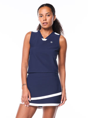 Garbo Tank Top-Maritime Blue