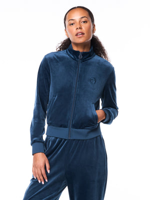 Nuvola Velour Track Jacket-Key Largo