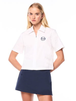 Women's Piano Cabana Full Zip-Brilliant White