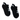 OWN THE COURT ANKLE SOCKS - BLK/BLK - Spinwave Pickleball Inc.